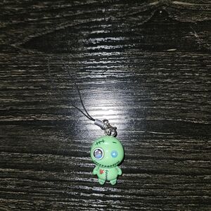 🌺 Lot B/E Green Voodoo Doll Keychain Charm #2
